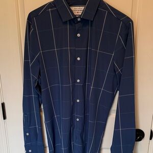 Mizzen+Main Navy Plaid Men's Shirt